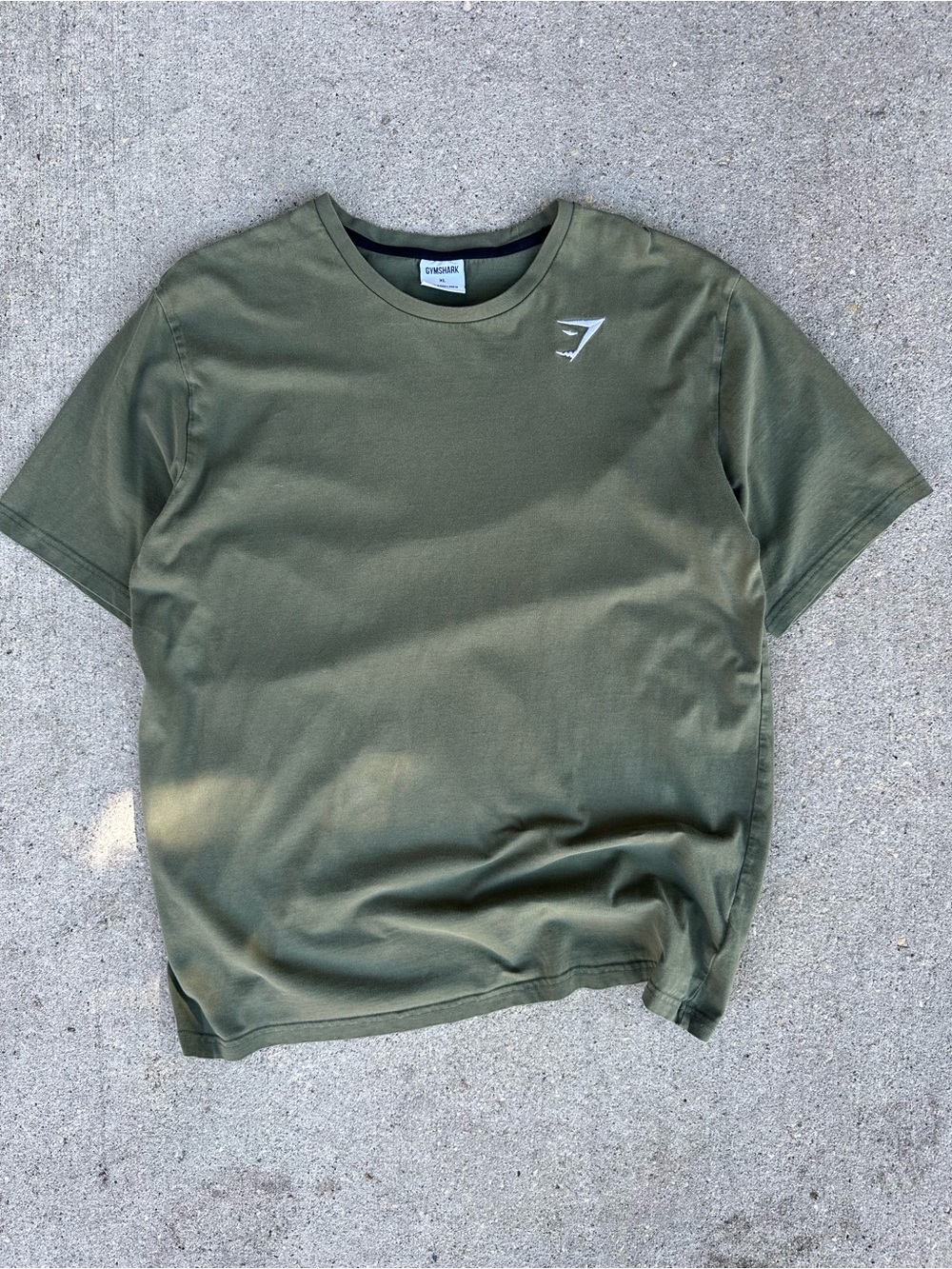 Gymshark Olive Green Crewneck Performance Tee